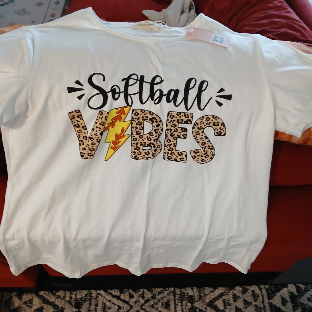 Softball Vibes Women's Shirt - White